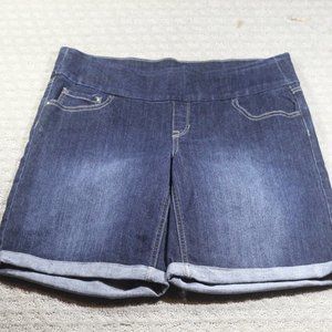 NWOT Per Se Size M Dark Blue Denim Cuffed Shorts